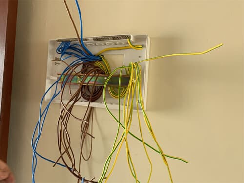 Circuit breaker box in progress