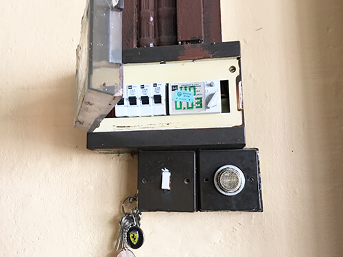 Old DB box and light switch